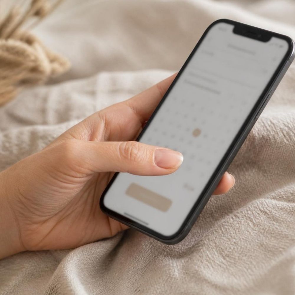スマートフォンで予約する手元